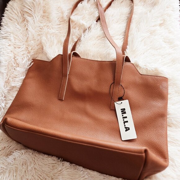 M.I.L.A. Brown Leather Handbag - Picture 2 of 3
